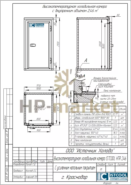 Высокотемпературная холодильная камера ISTCOOL HTR 246 (3)