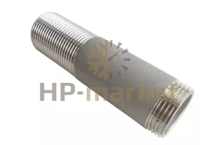 Ниппель двойной (сгон) нержавеющий Dn 20 (26,9 мм) AISI 304, ISO